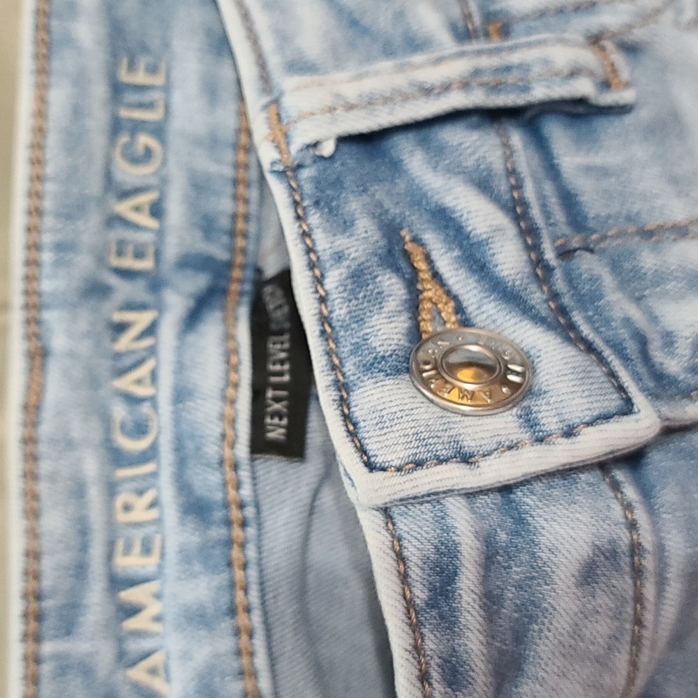 American Eagle Next Level Stretch Hi Rise Jeggings Jeans Juniors Sz 0 EUC - Picture 9 of 15